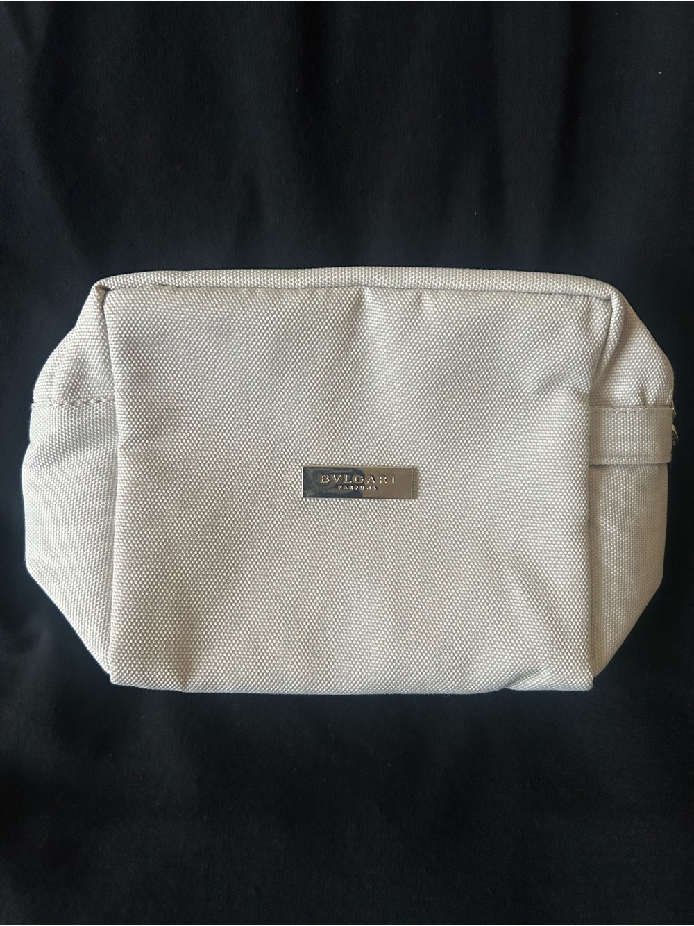BVLGARY Silver-Tone Zipper Pull accessories bag